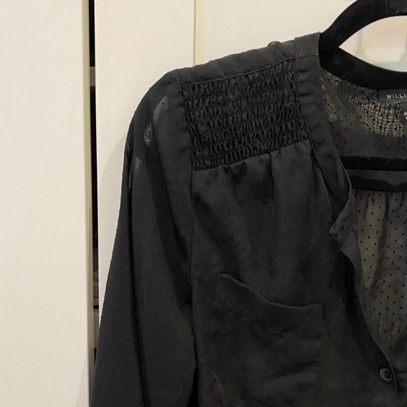 Sheer black tunic with polka dot detail - Picture 3 of 4